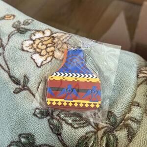 Colorful Geometric Pattern Wooden Earrings